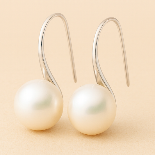 Boucles d'oreilles élégantes en goutte avec perles