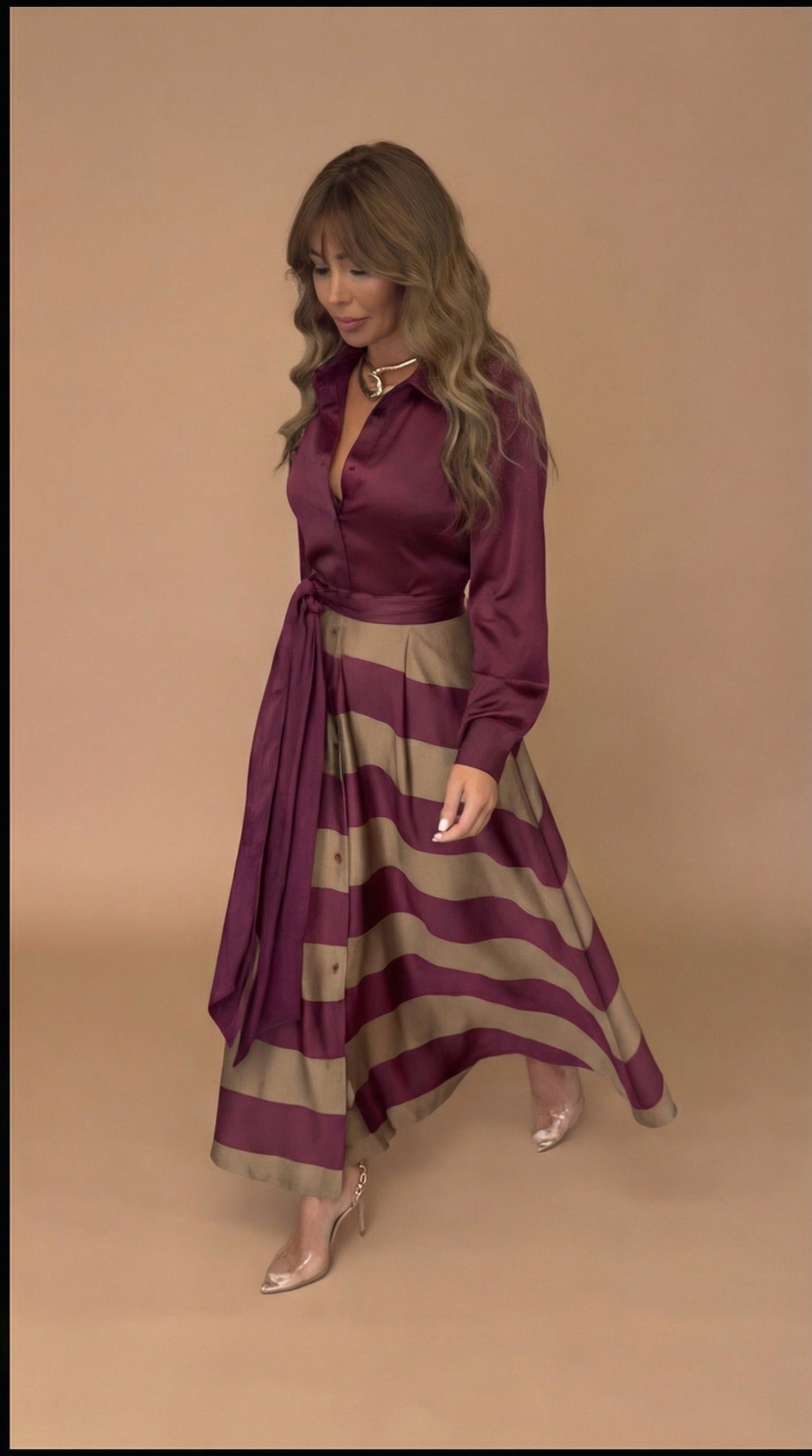 Mila™ | Robe Maxi Rayée