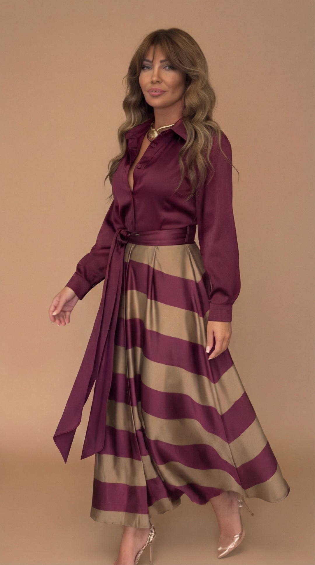 Mila™ | Robe Maxi Rayée