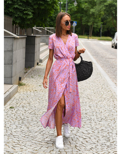 Talia™ | Robe élégante à fleurs avec décolleté en V