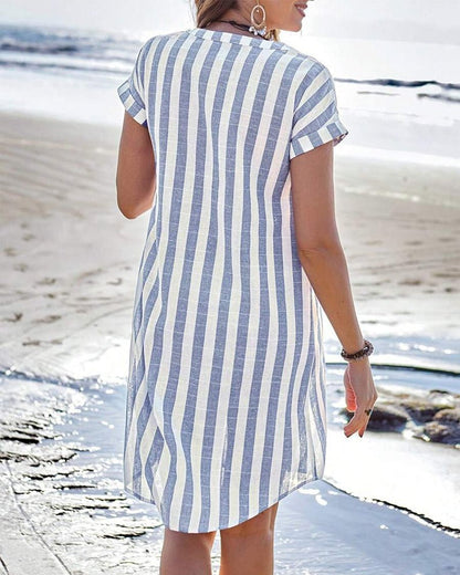 Hagar™ | Robe Chemise Rayée