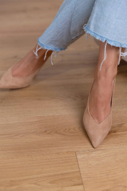 Gladys | Talons Slingback en Daim