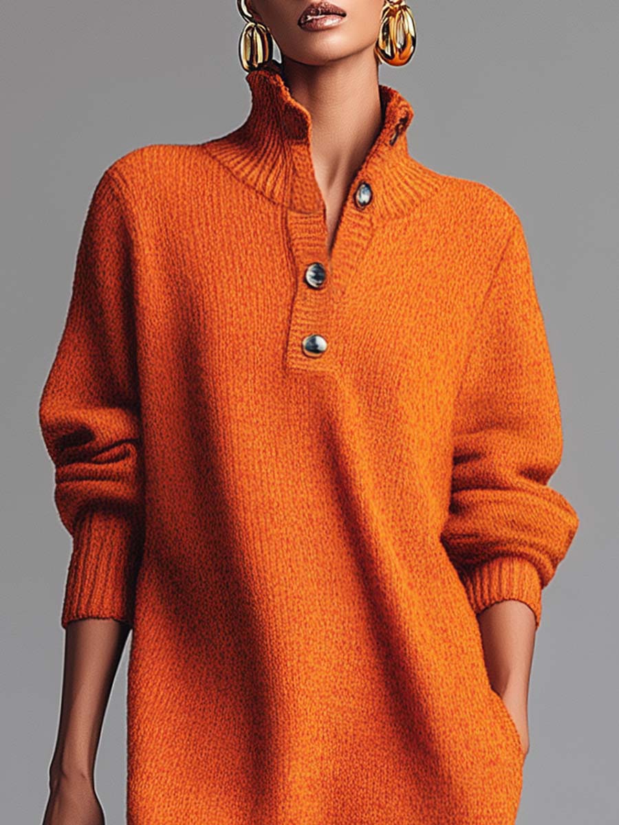 La Scintilla | ROBE PULL AVEC COL BOUTONNÉ
